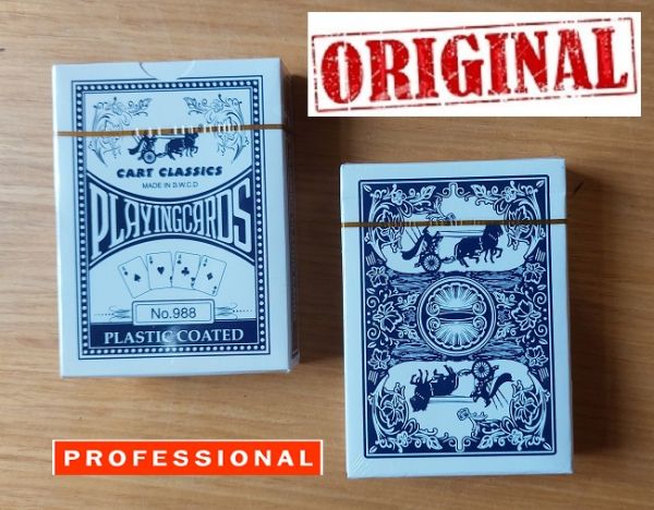 CART CLASSICS PLAYING CARDS - Колода професионални карти с пластично покритие BLUE