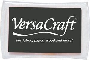 VersaCraft, Tsukineko - Голям тампон с мастило за дърво ,текстил и др. повърхности - The Real Black 