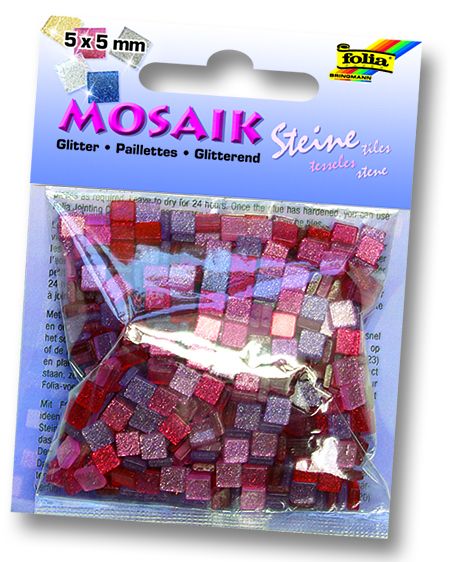 MOSAICS - Мозайка  700бр 5х5мм 45gr ROSE GLITTER