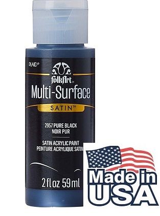 Multi-Surface Satin • Pure Black - Фин акрил за всякаква повърхност, 59мл.