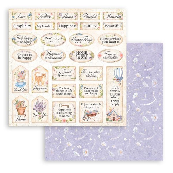 STAMPERIA, Welcome Home Labels Paper Sheets
