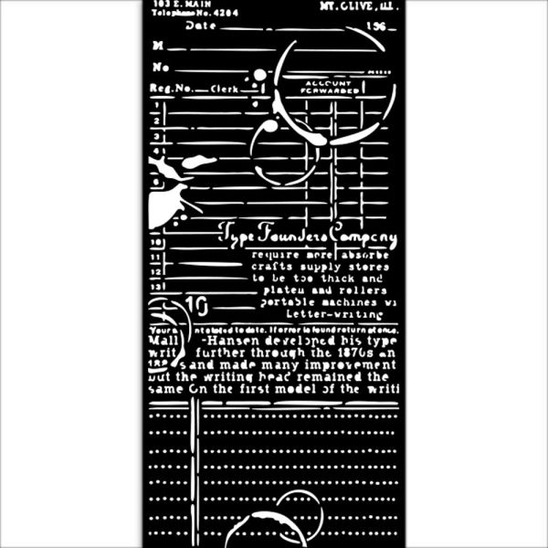 Thick Stencil 12x25cm Create Happiness Book - Плътен шаблон за многократна употреба 12 x 25 cm./ 0.5 mm. дебелина