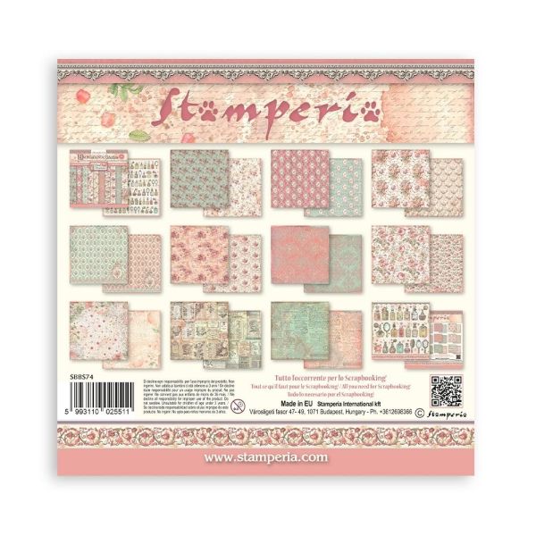 STAMPERIA, Rose Parfum Backgrounds, Paper Pack