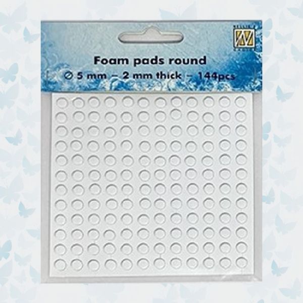 Foampads round Ф5 x 2 mm. (10x10 cm sheet) - 3Д двойно лепящи Ф5x2 мм.