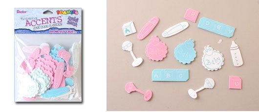 Darice • Foam stickers 91 pcs, Baby - 3D комплект стикер елементи "Бебе" - 10 х 10 см.