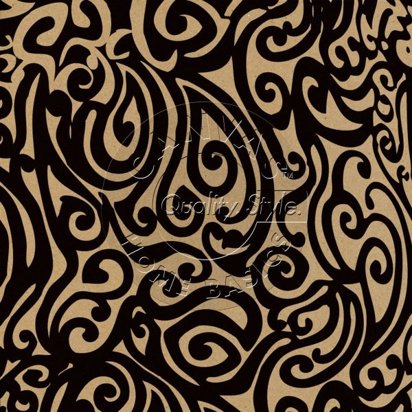 Canvas Corp • Printed paper 30,5x30,5cm Black kraft swirls