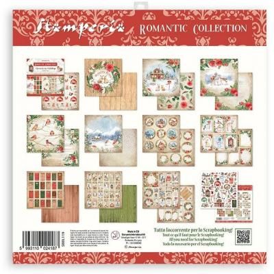 STAMPERIA, Romantic Home for the Holidays 12x12 Inch Paper Pack - Дизайнерски блок 12"x12" 