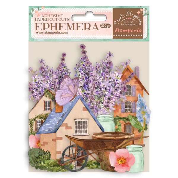 Ephemera - Welcome Home village -  Kомплект самозалепващи хартиени елементи - 16 х 16 см.