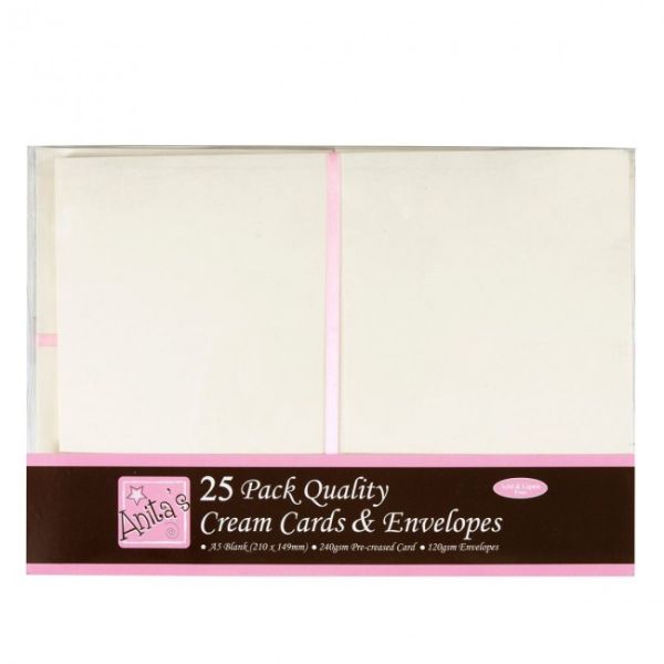 A5 Cards & Envelopes Cream (25pk)
