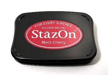 StazOn, Solvet ink pad - Тампон с мастило за твърди и неабсорбиращи повърхности - Black Cherry