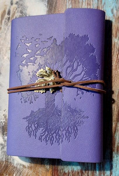 VINTAGE JAP NOTEBOOK  -  бележник 18х12cм TREE VIOLET
