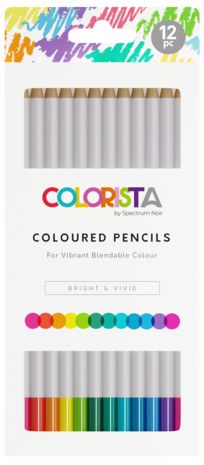 COLORISTA BRIGHT & VIVID PENCILS 12 -  ЖИВОПИСНА  ГАМА моливи за дизайн и рисуване 12цв 