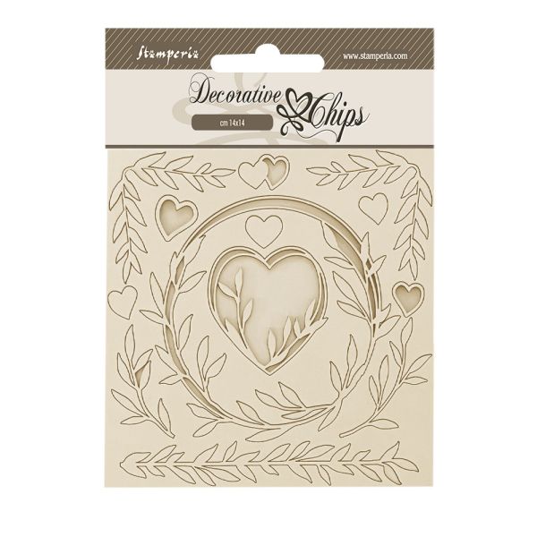 Decorative Chips Romance Forever hearts - Чипборд 3D елементи 14 х 14 см.