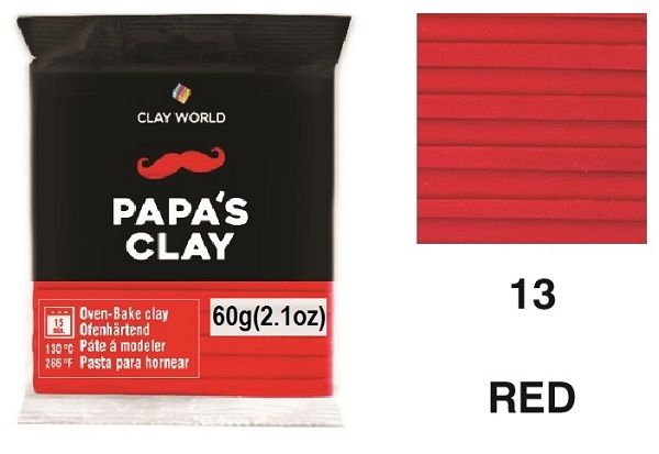 PAPA'S CLAY 60g - Полимерна глина RED 13