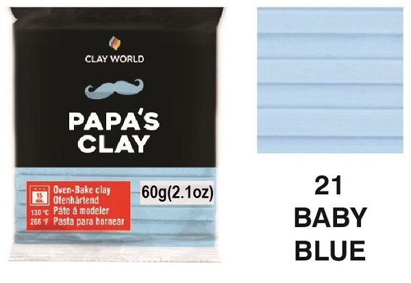 PAPA'S CLAY 60g - Полимерна глина  BABY BLUE 21