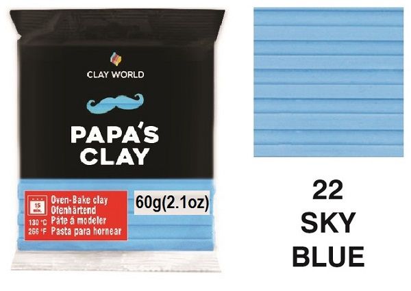 PAPA'S CLAY 60g - Полимерна глина  SKY BLUE 22
