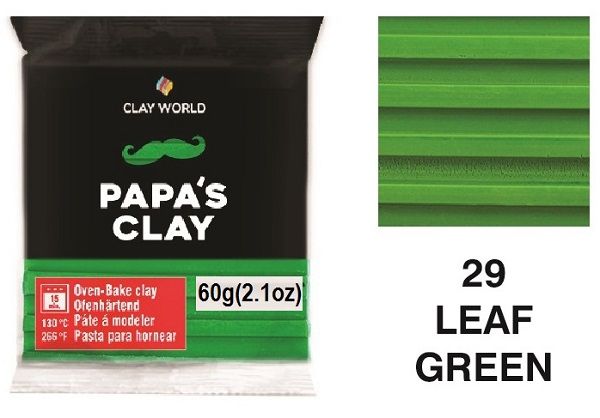 PAPA'S CLAY 60g - Полимерна глина  LEAF GREEN 29