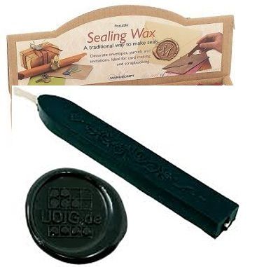 MANUSCRIPT WAX DARK GREEN - ВОСЪК с фитил 1бр ЗЕЛЕН # MSH763GREEN