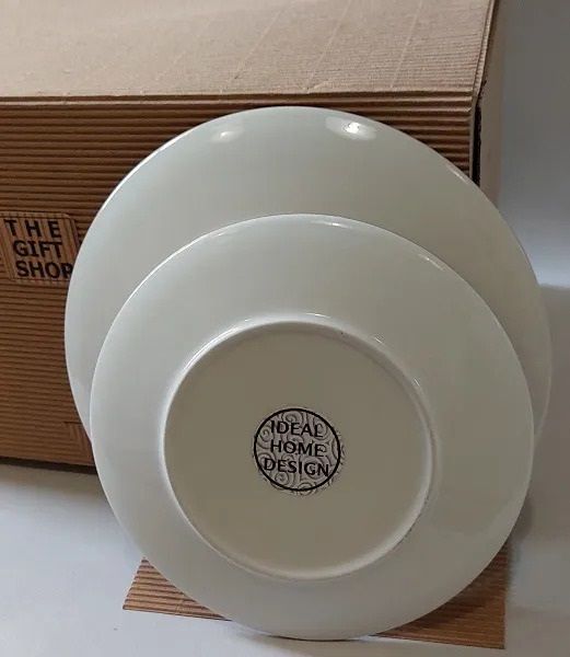 Ideal Home Porcelain PLATE set 6+6 – Дизайнерски к-кт фин порцелан чинии 12бр “SPIRALO”