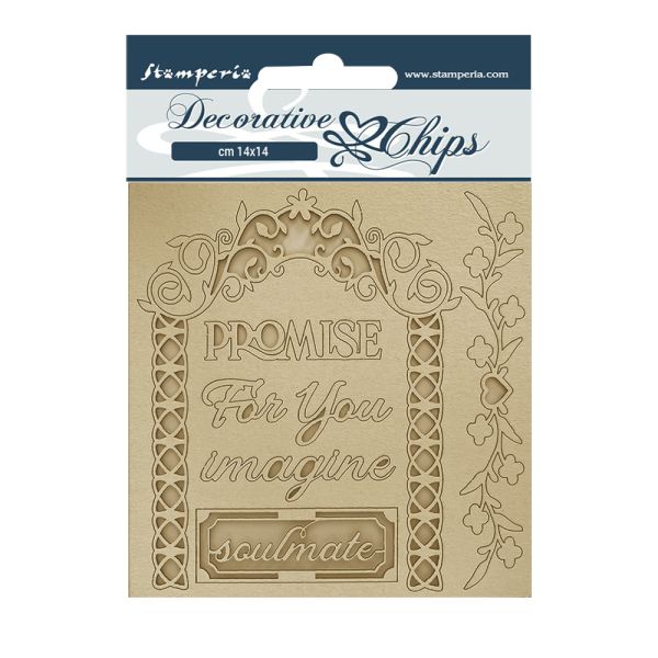 Decorative Chips GARDEN OF PROMISES PROMISE FOR YOU - Чипборд 3D елементи 14 х 14 см.