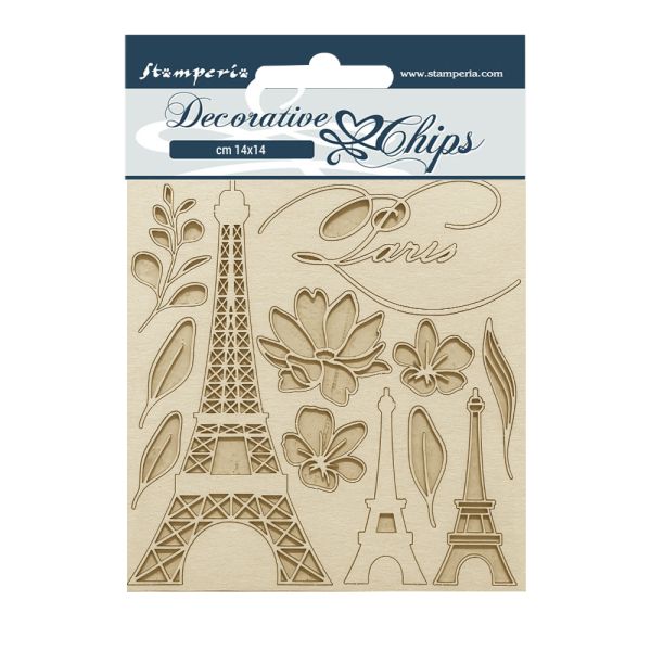 Decorative Chips CREATE HAPPINESS OH LÁ LÁ TOUR EIFFEL 14 x 14 cm.