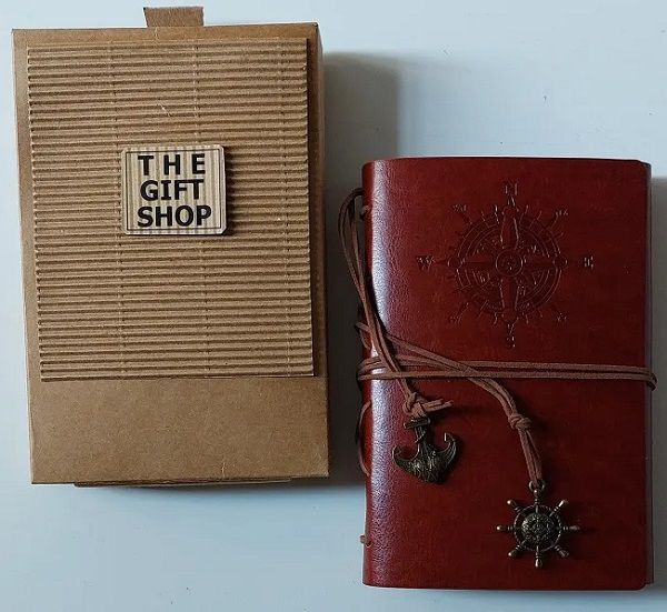 VINTAGE JAP NOTEBOOK – Бележник еко кожа 18х12cм MARINE RED BROWN