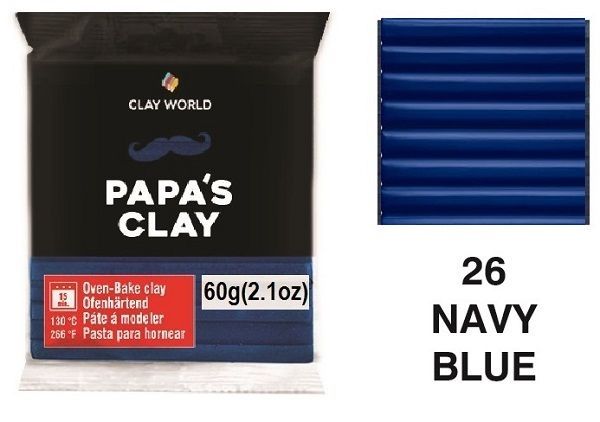 PAPA'S CLAY 60g - Полимерна глина NAVY BLUE 26