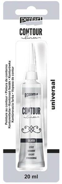 PENTART- Contour liner, Silver