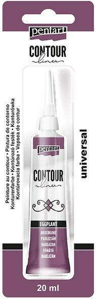 PENTART- Contour liner, Pearl eggplant