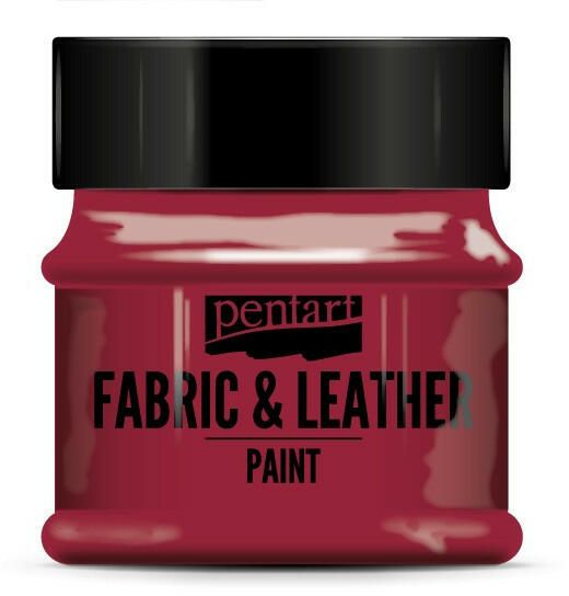 PENTART - FABRIC & LEATHER PAINT, 50 ml. - Red