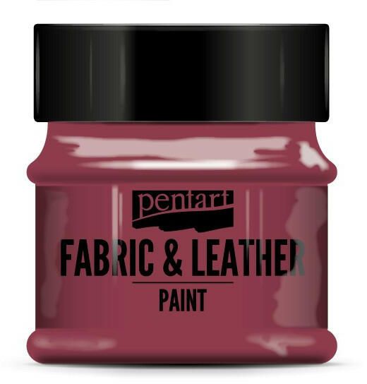 PENTART - FABRIC & LEATHER PAINT, 50 ml. - Bordeaux