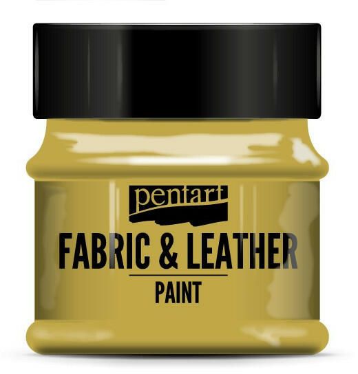 PENTART - FABRIC & LEATHER PAINT, 50 ml. - Gold