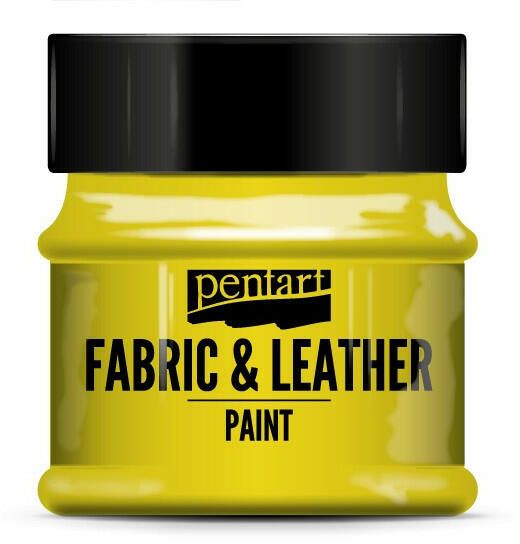 PENTART - FABRIC & LEATHER PAINT, 50 ml. - Yellow