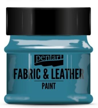 PENTART - FABRIC & LEATHER PAINT, 50 ml. - Turquoise-blue