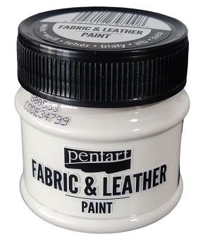 PENTART - FABRIC & LEATHER PAINT, 50 ml. - White