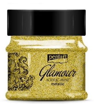 PENTART - GLAMOUR ACRYLIC PAINT METALLIC - Rich Gold