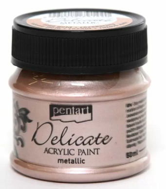 PENTART - DELICATE ACRYLIC PAINT METALLIC - Rose Gold