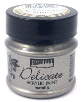 PENTART - DELICATE ACRYLIC PAINT METALLIC - antique silver