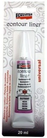 PENTART- Contour liner, Pearl raspberry