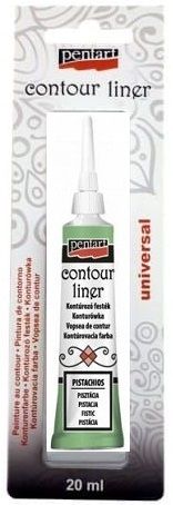 PENTART- Contour liner, Pearl pistachio