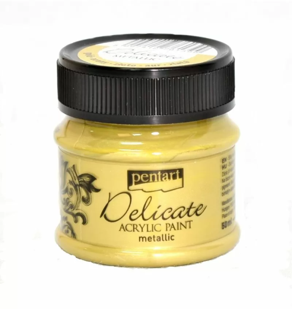 PENTART - DELICATE ACRYLIC PAINT METALLIC - Gold