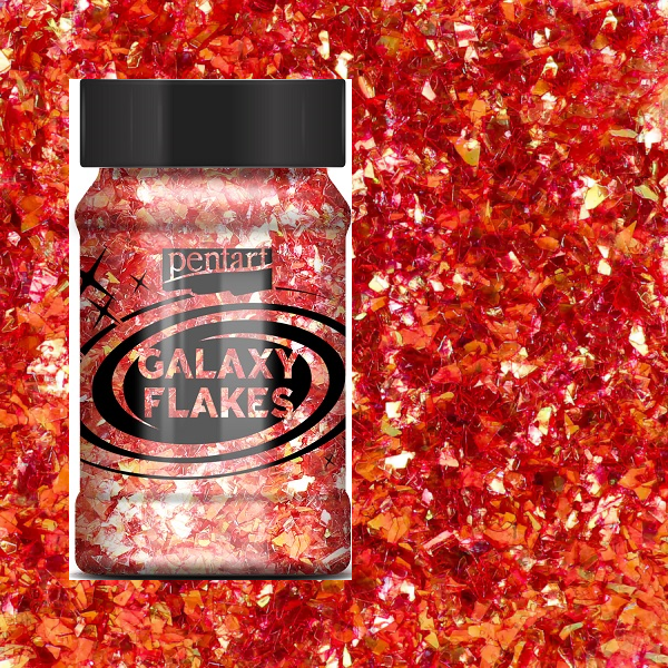 PENTART - GALAXY FLAKES, 15 gr. - Ida red gold