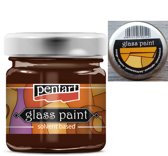 PENTART - GLASS PAINTS solvent 30 ml - ORANGE