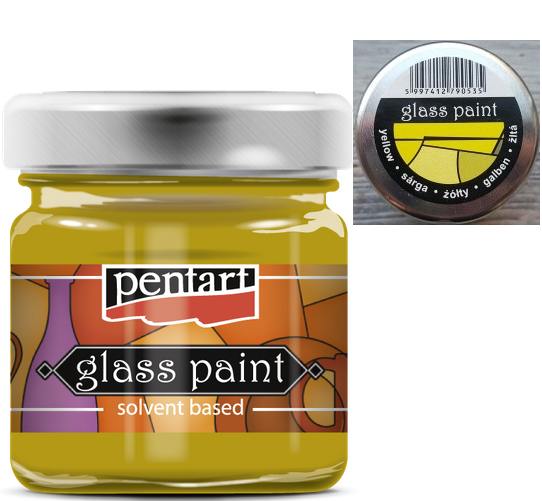 PENTART - GLASS PAINTS solvent 30 ml - YELLOW