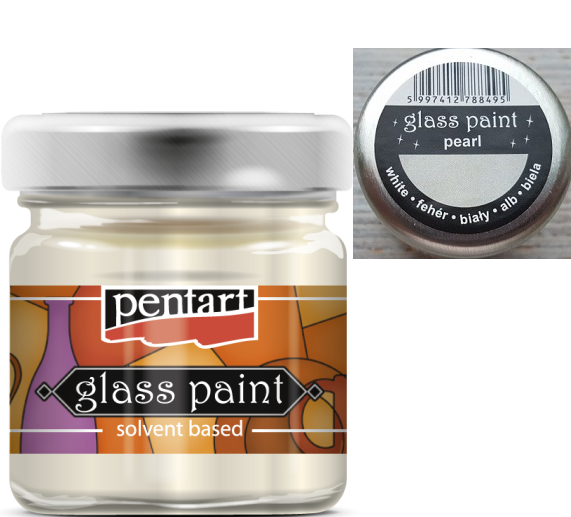 PENTART - GLASS PAINTS solvent 30 ml - WHITE PEARL