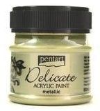 PENTART - DELICATE ACRYLIC PAINT METALLIC - White Gold