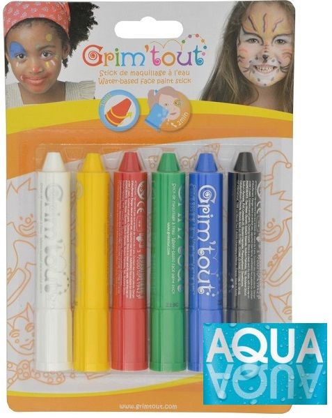 ГРИМ - ПАСТЕЛ 6цв - GRIM TOUT FACE STICKS SET FRANCE - AQUA 