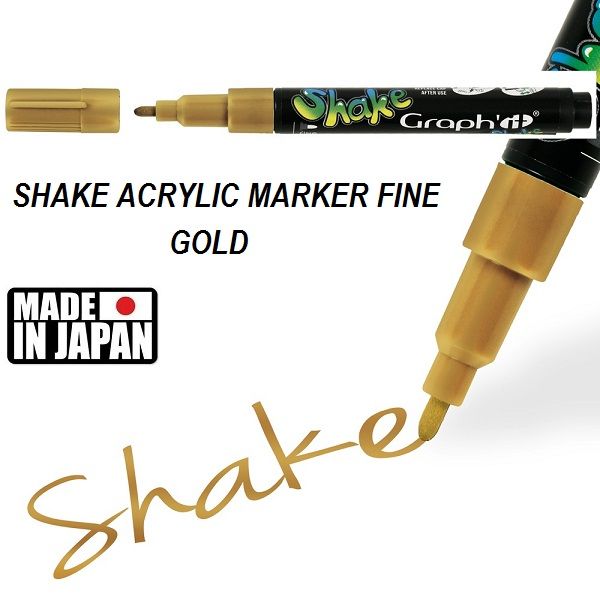 SHAKE ACRYLIC MARKER F -  Акрилен PERMANENT маркер GOLD / ЗЛАТО