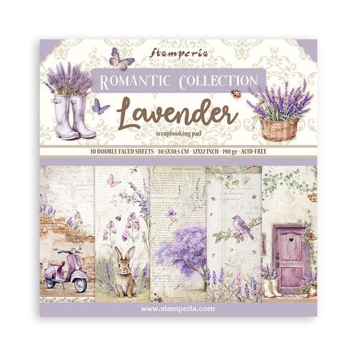 SCRAPBOOKING PAD 10 SHEETS CM 30,5X30,5 (12"X12") - Lavender