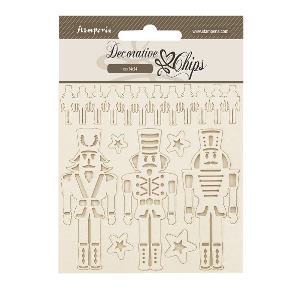 Decorative Chips The Nutcracker soldiers - Чипборд 3D елементи 14 х 14 см.